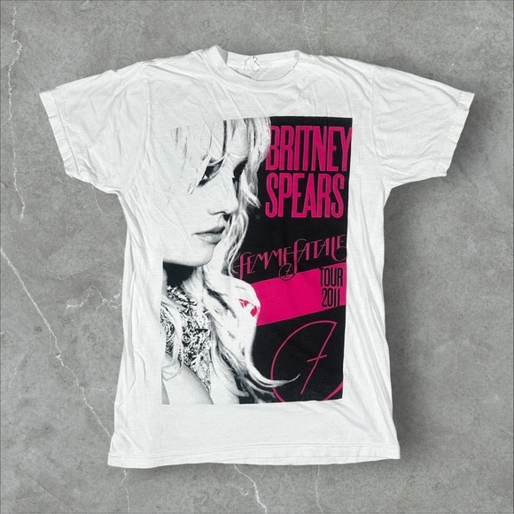 Britney Spears Graphic White Tee - Picture 1 of 4